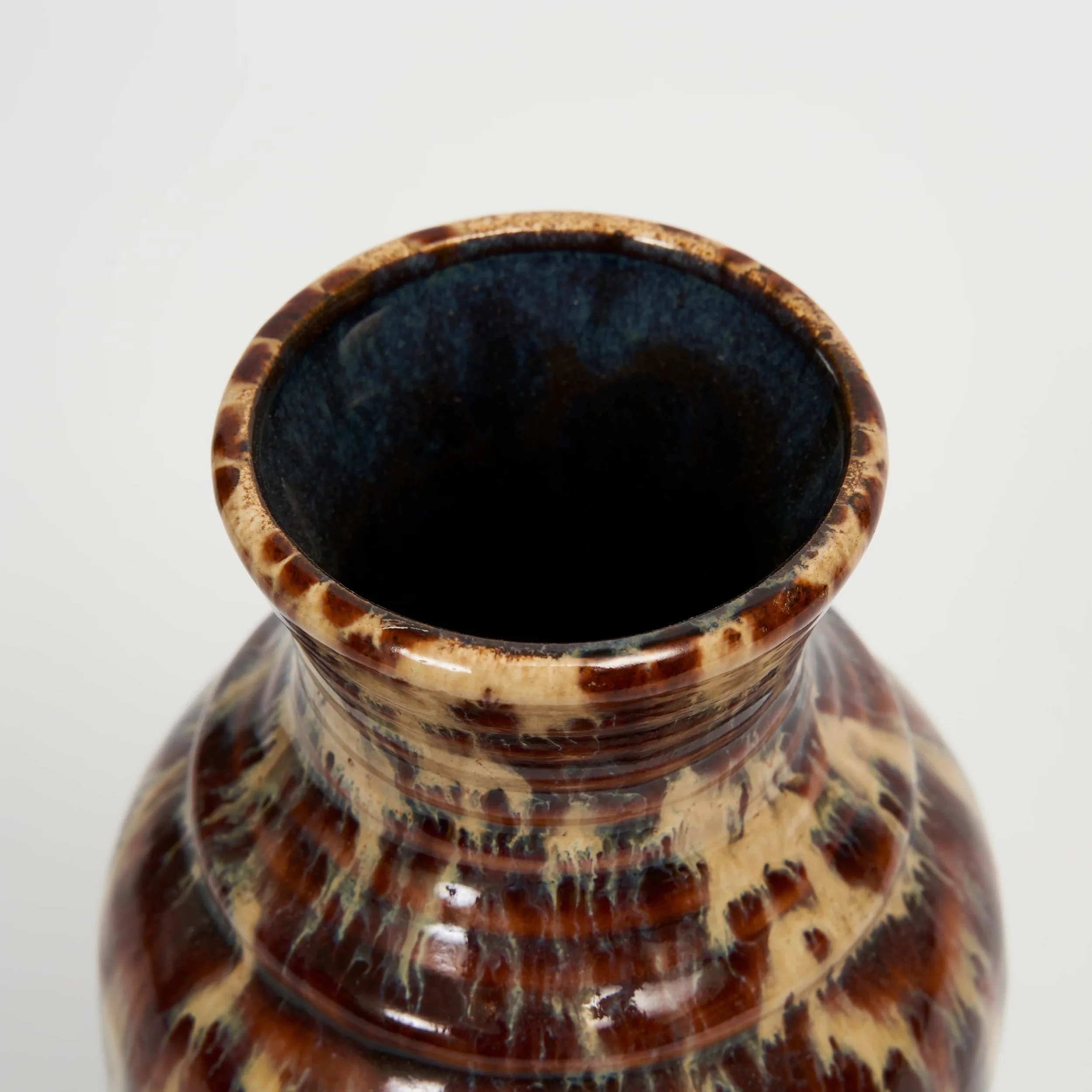 Antique Brown Marble Vase - Image 2