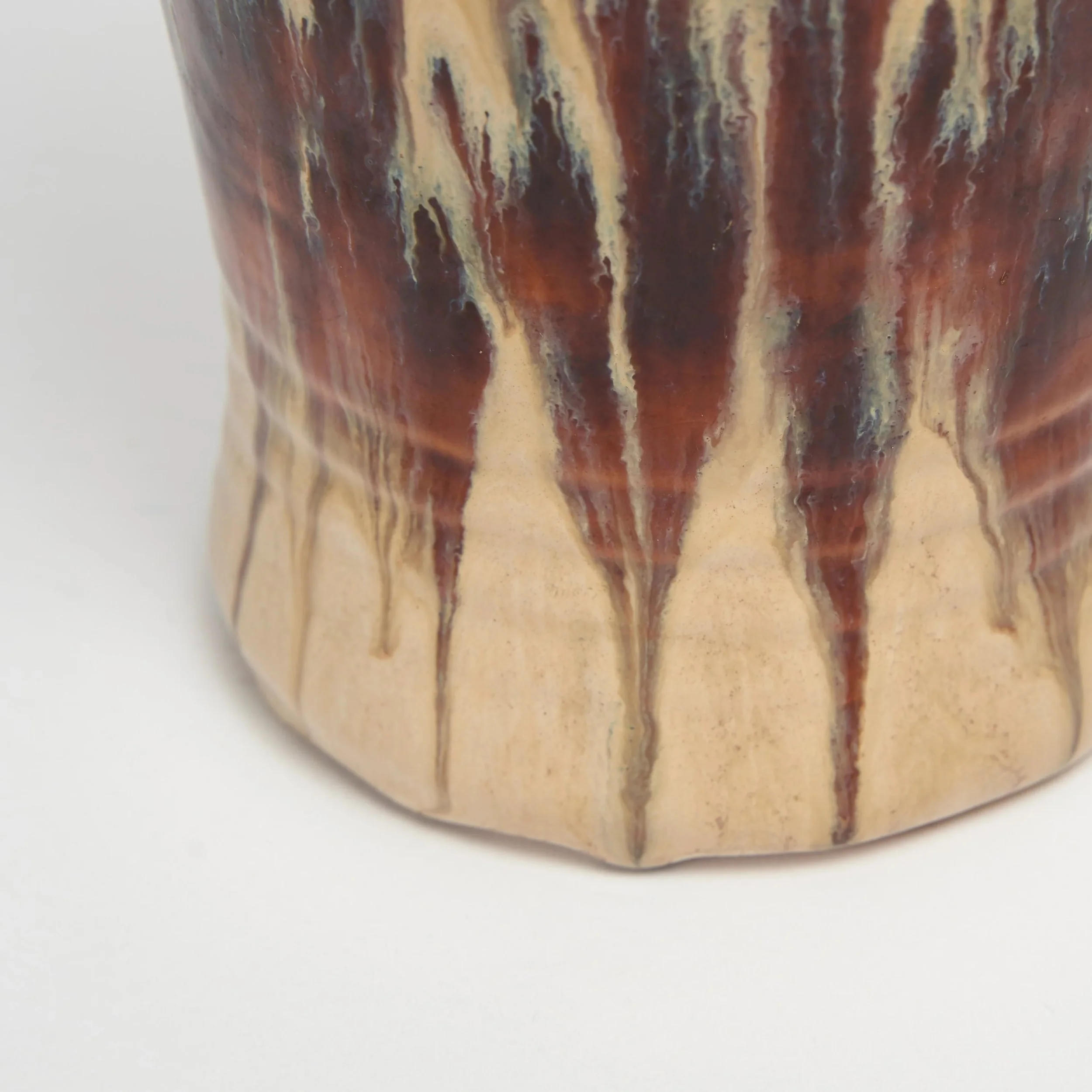Antique Brown Marble Vase - Image 3