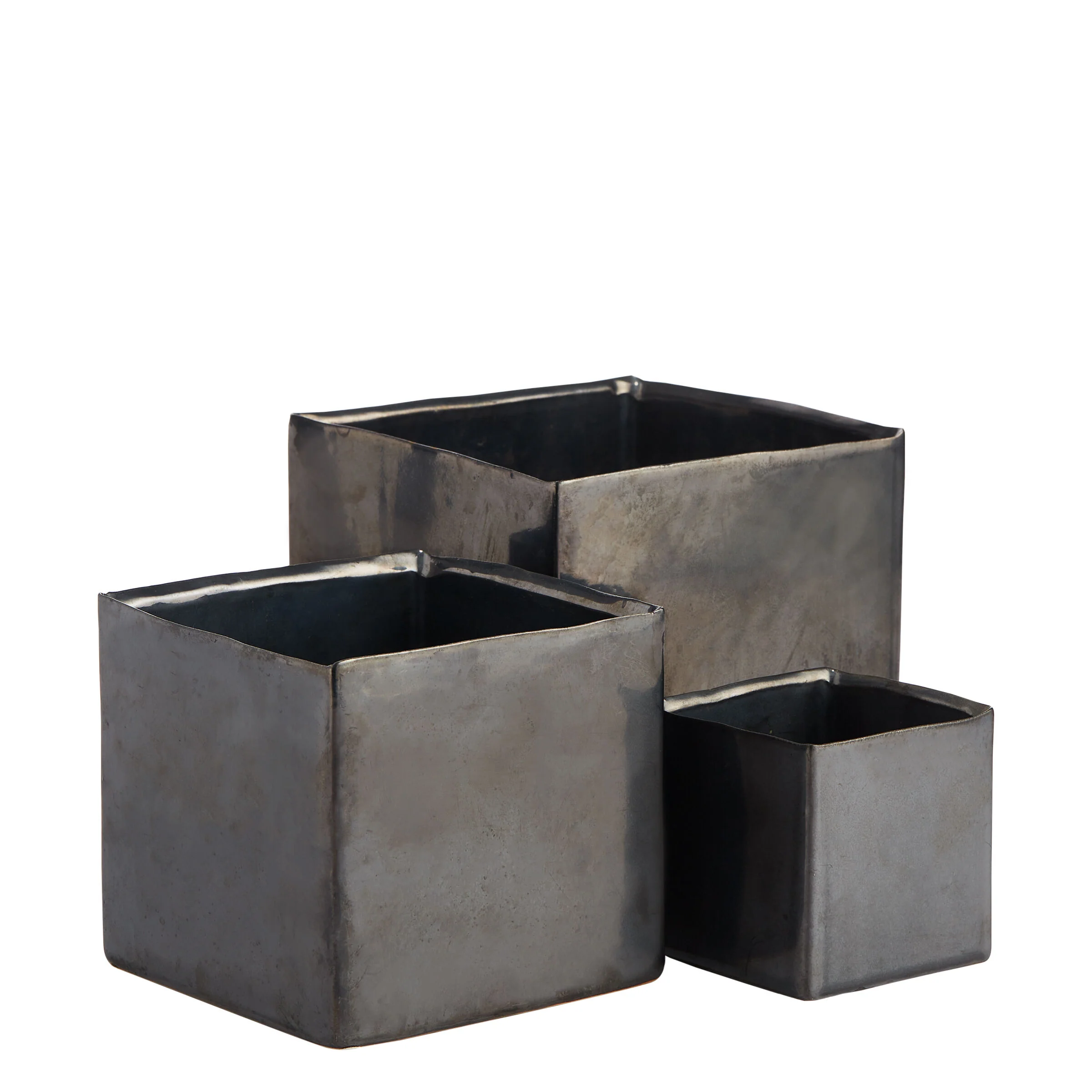 Black Unshaped Cube Vases for Hire - 219