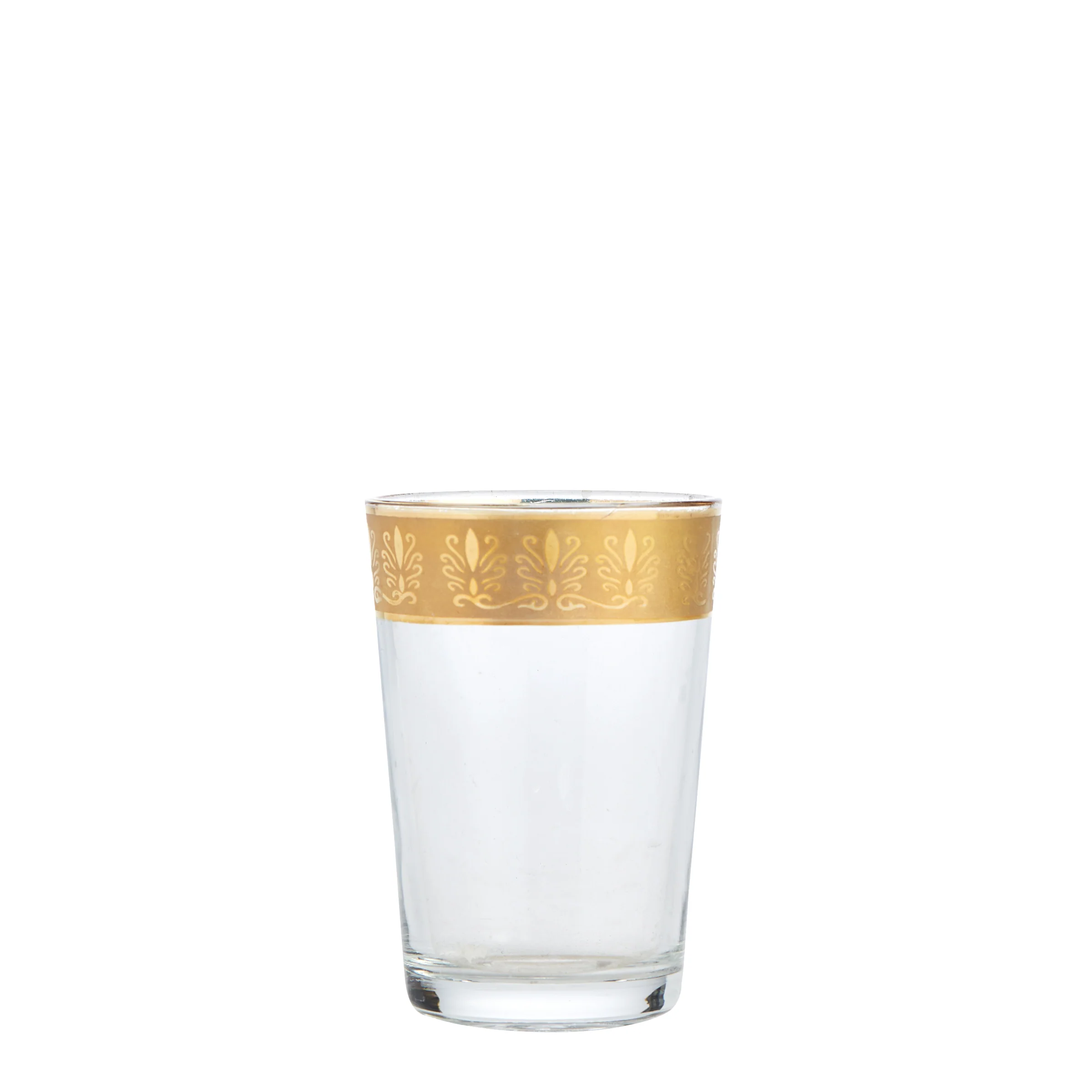 Clear Glass Gold Rim Tealight for Hire - 233