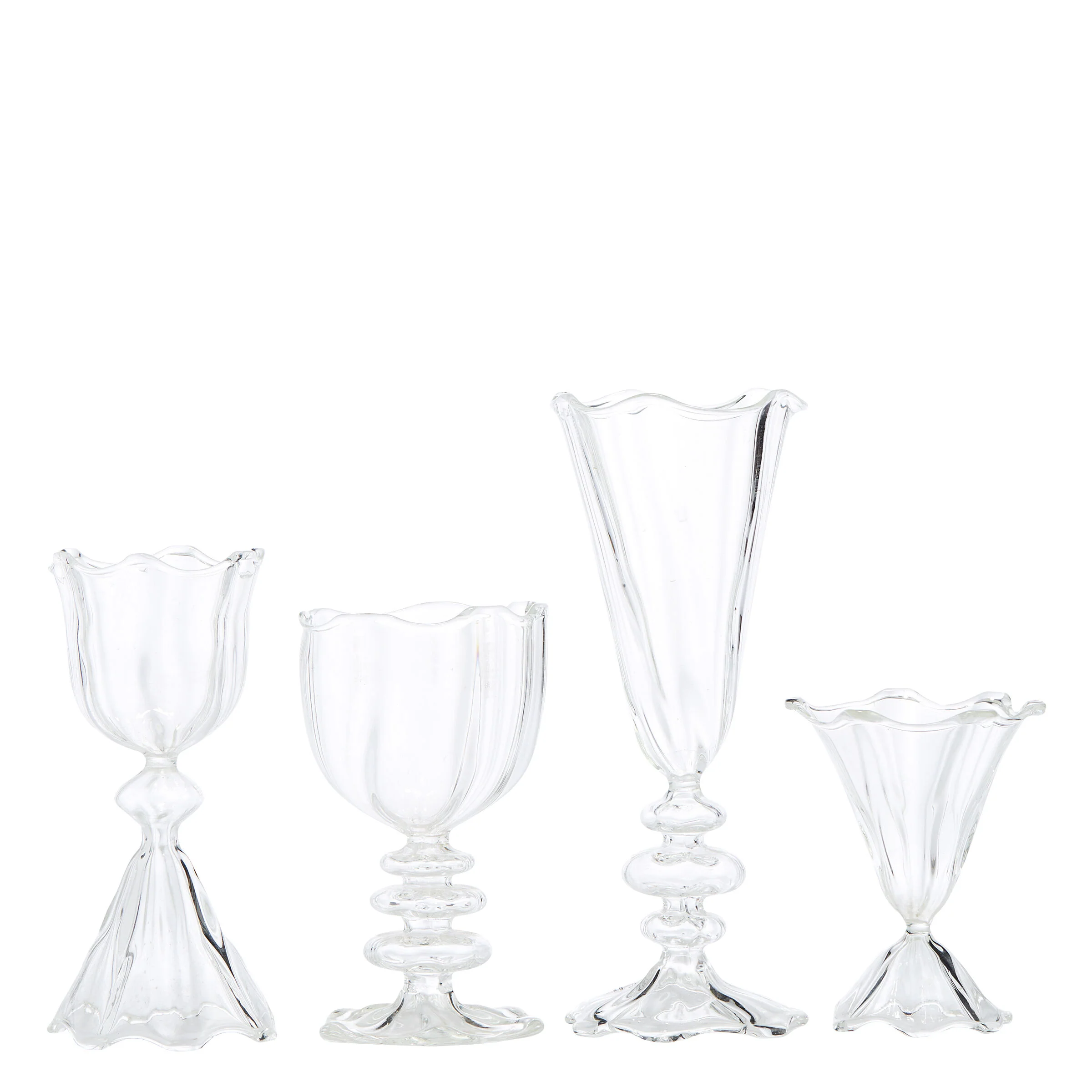 Clear Glass Tulip Bud Vases for Hire - 170