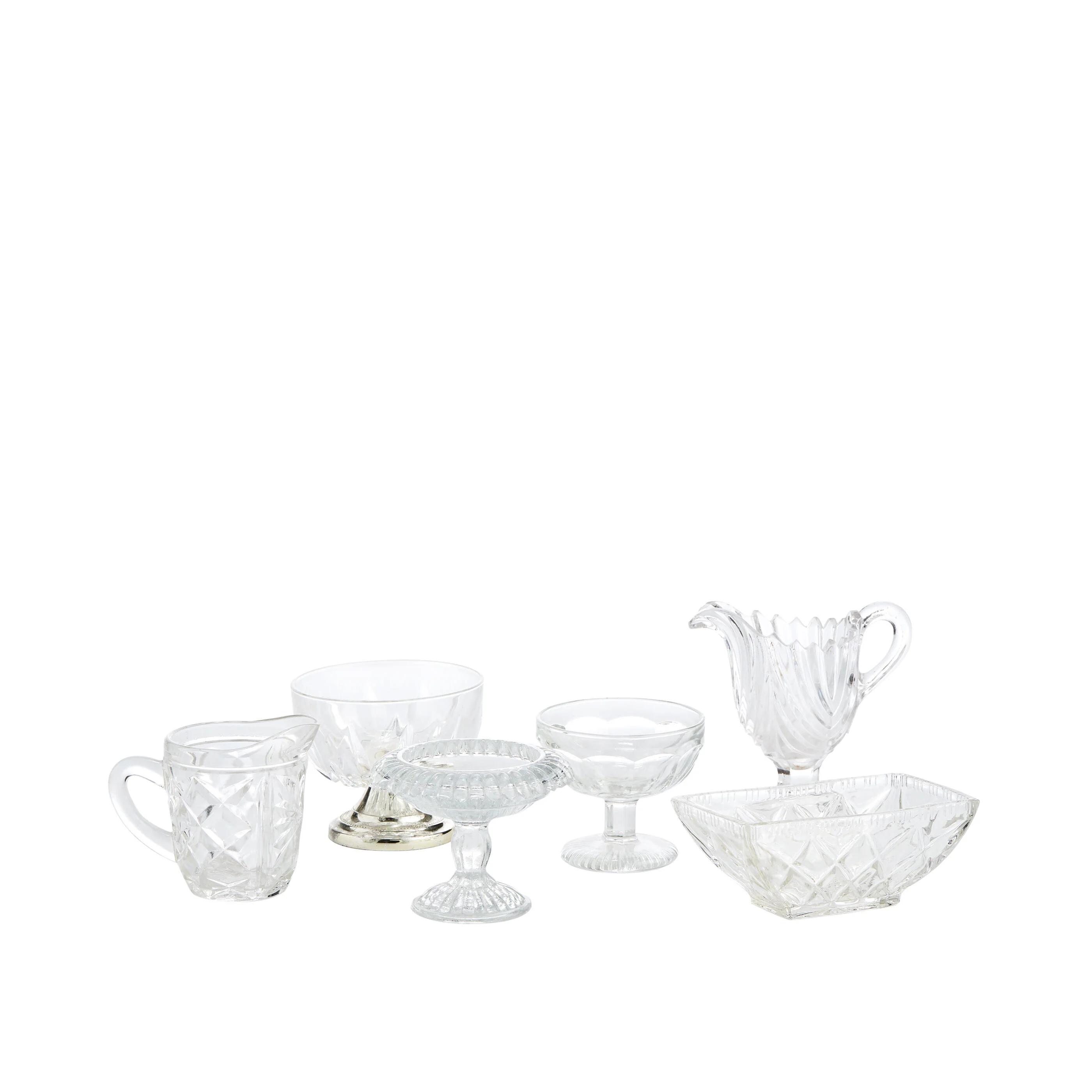 Collection of Small Crystal Bowls & Jugs for Hire - 070