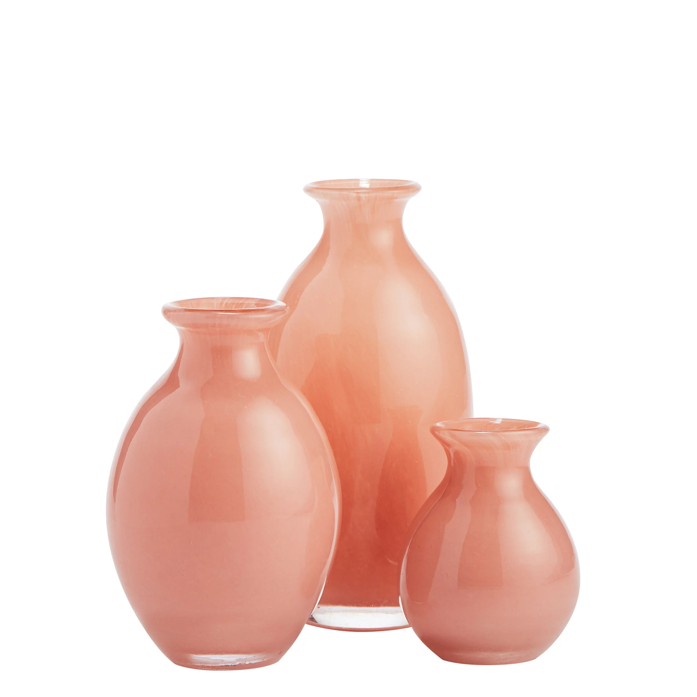 Frosted Glass Pink Bud Vases for Hire - 158