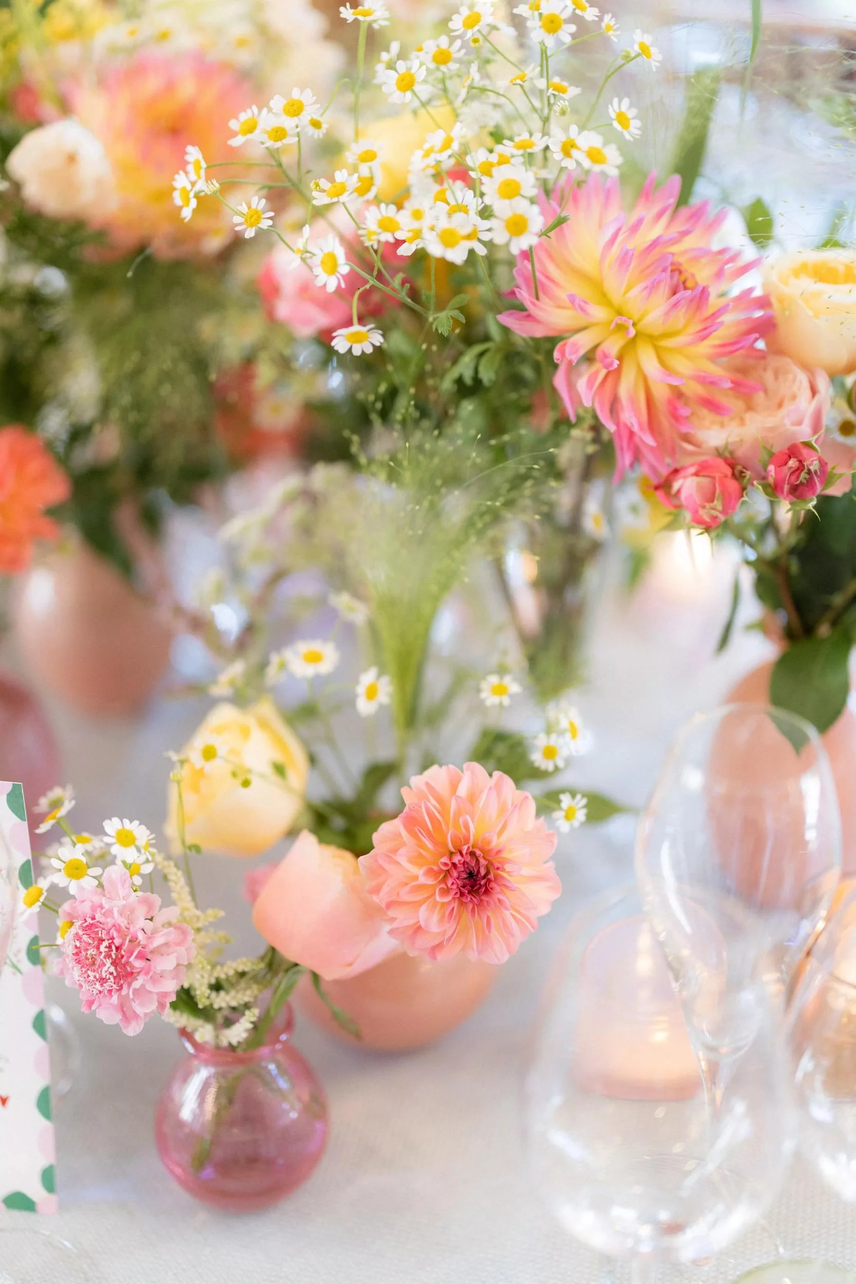 Frosted Glass Pink Bud Vases for Hire - 158 - Image 3