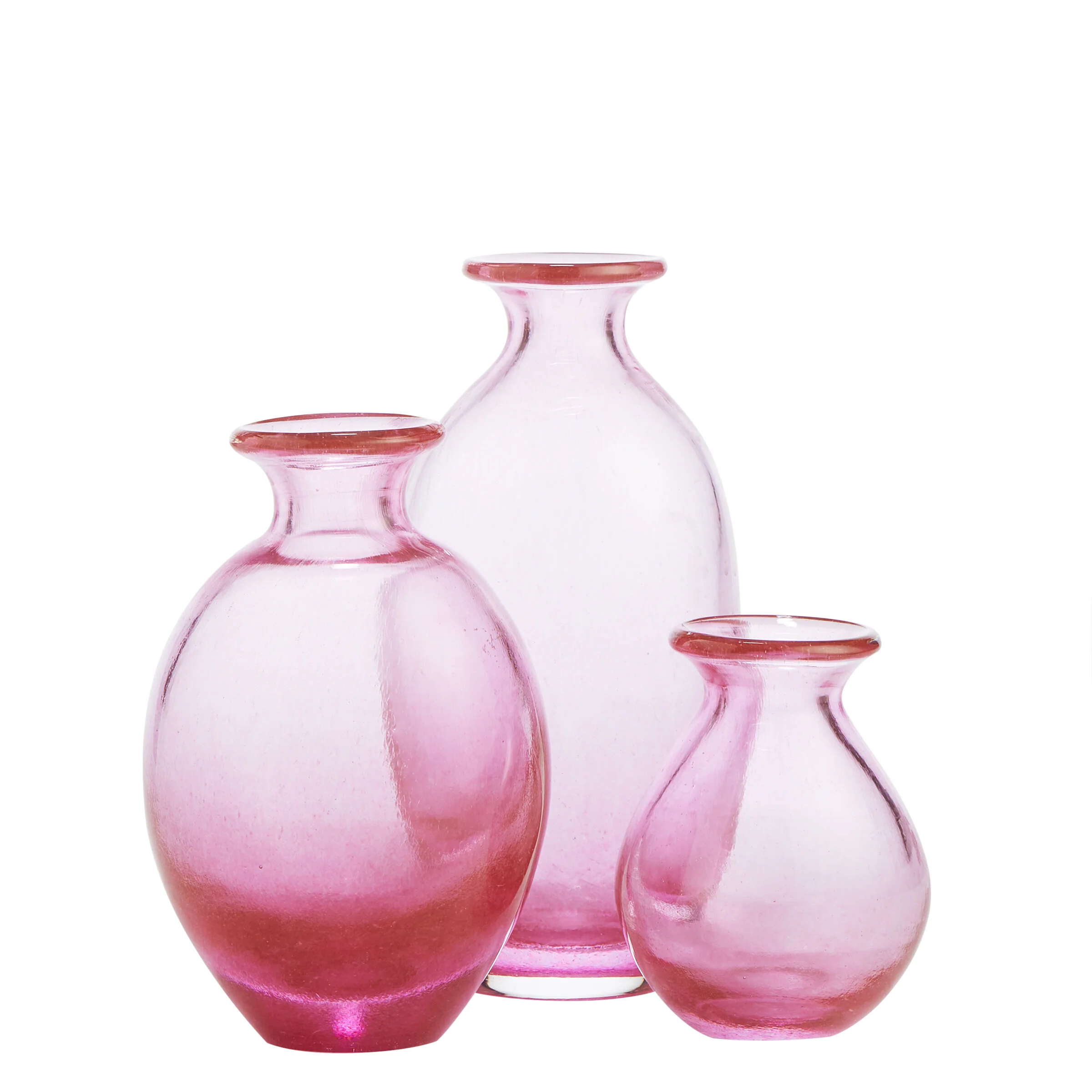 Glass Pink Bud Vases for Hire - 165