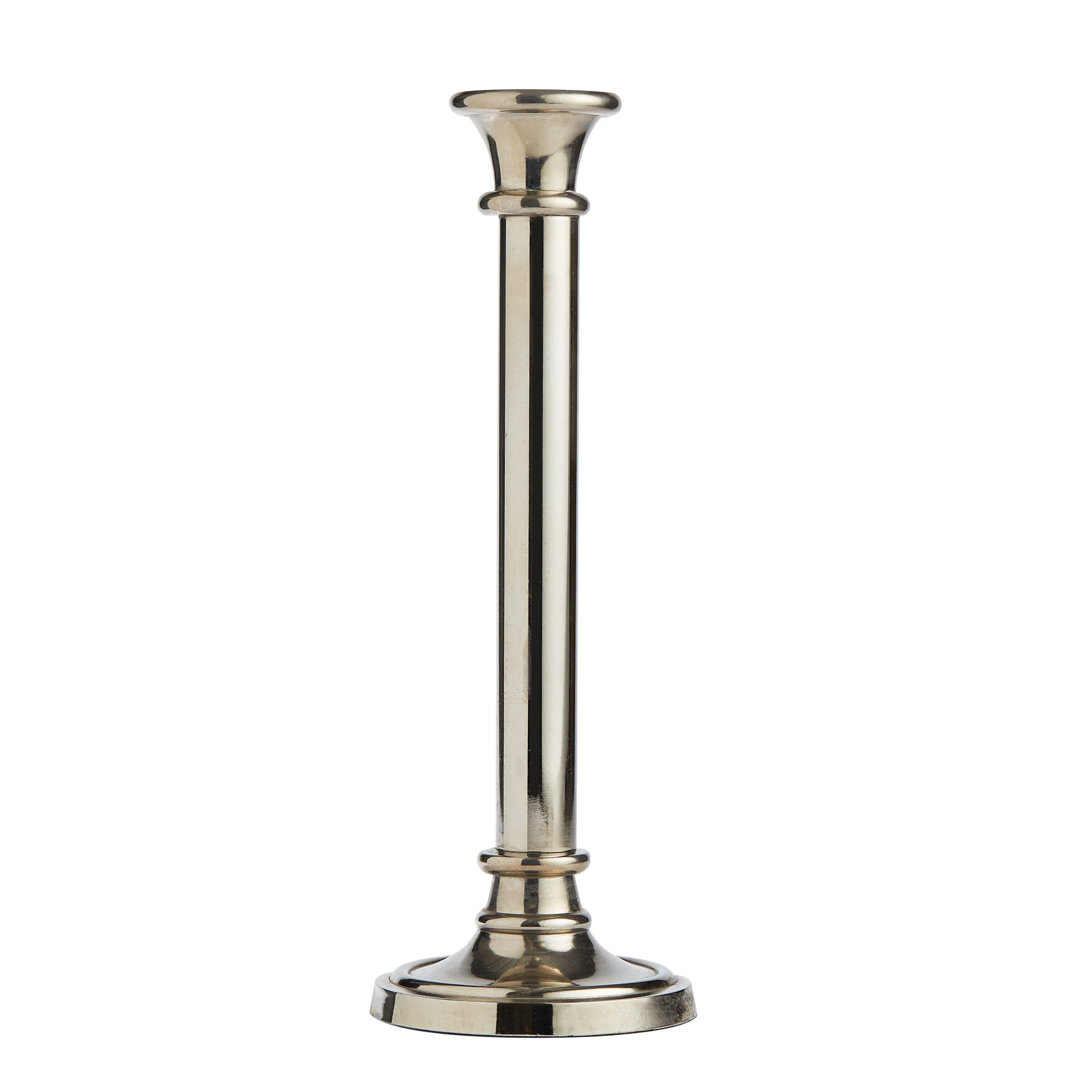 Medium Classic Silver Candlestick Holder for Hire - 076