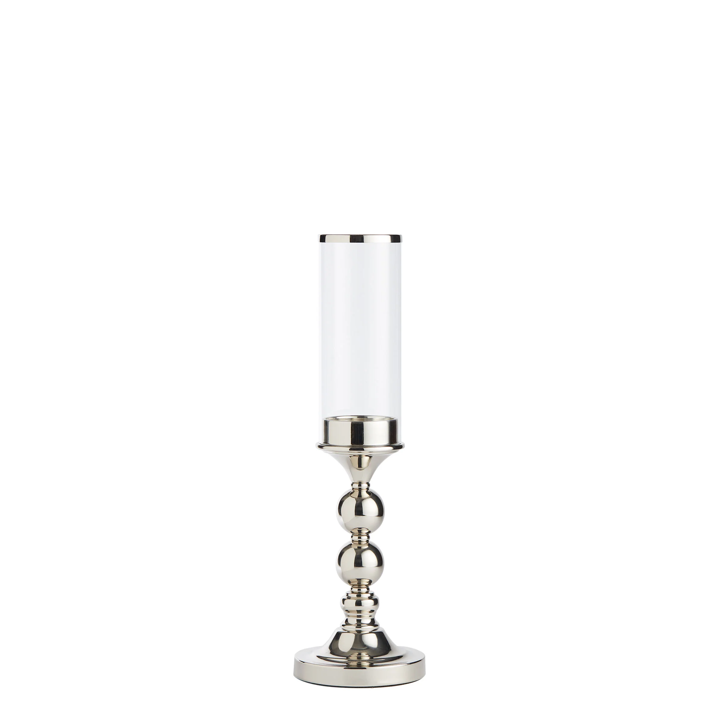 Silver 2 Beaded Stem Lantern for Hire - 008