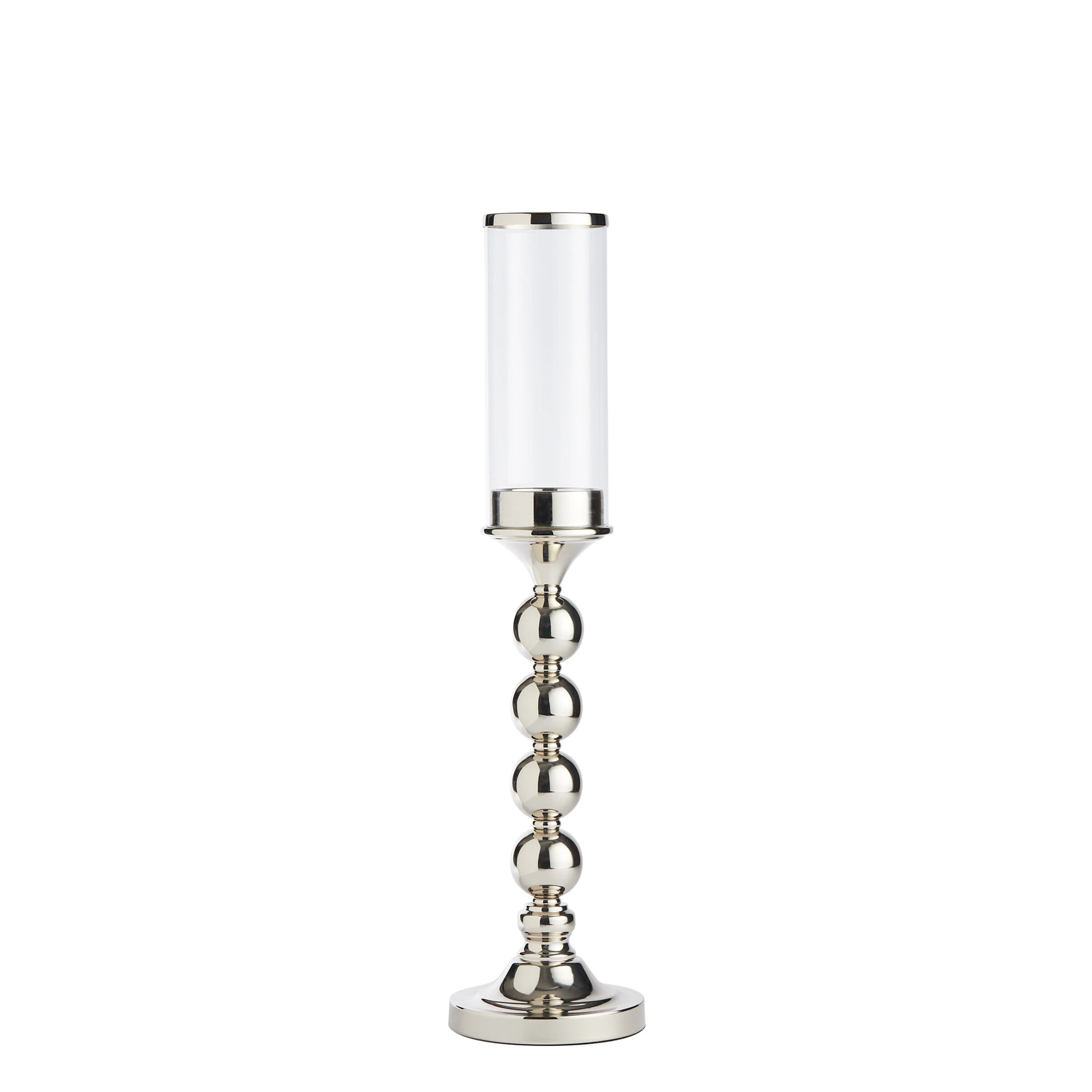 Silver 4 Beaded Stem Lantern for Hire - 007