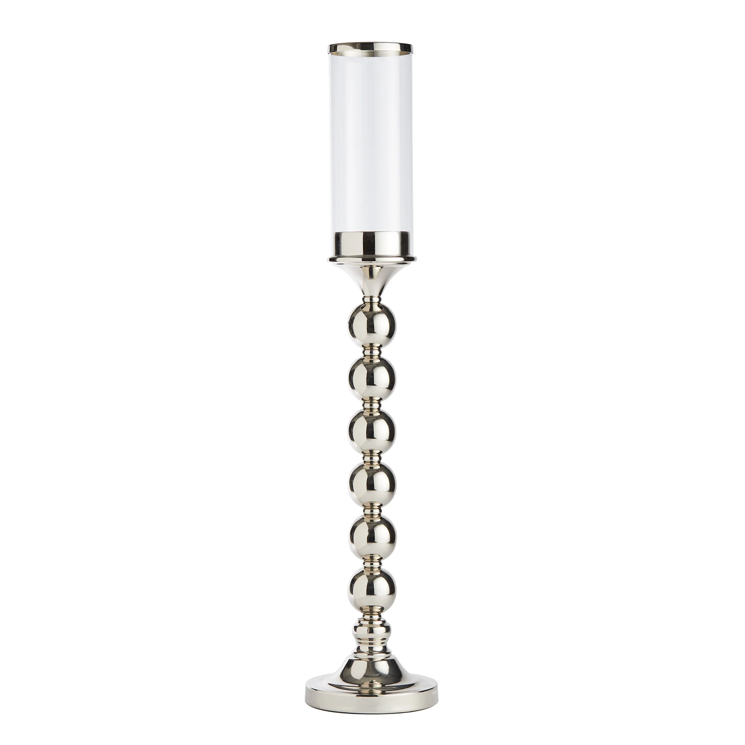 Silver 6 Beaded Stem Lantern for Hire - 006