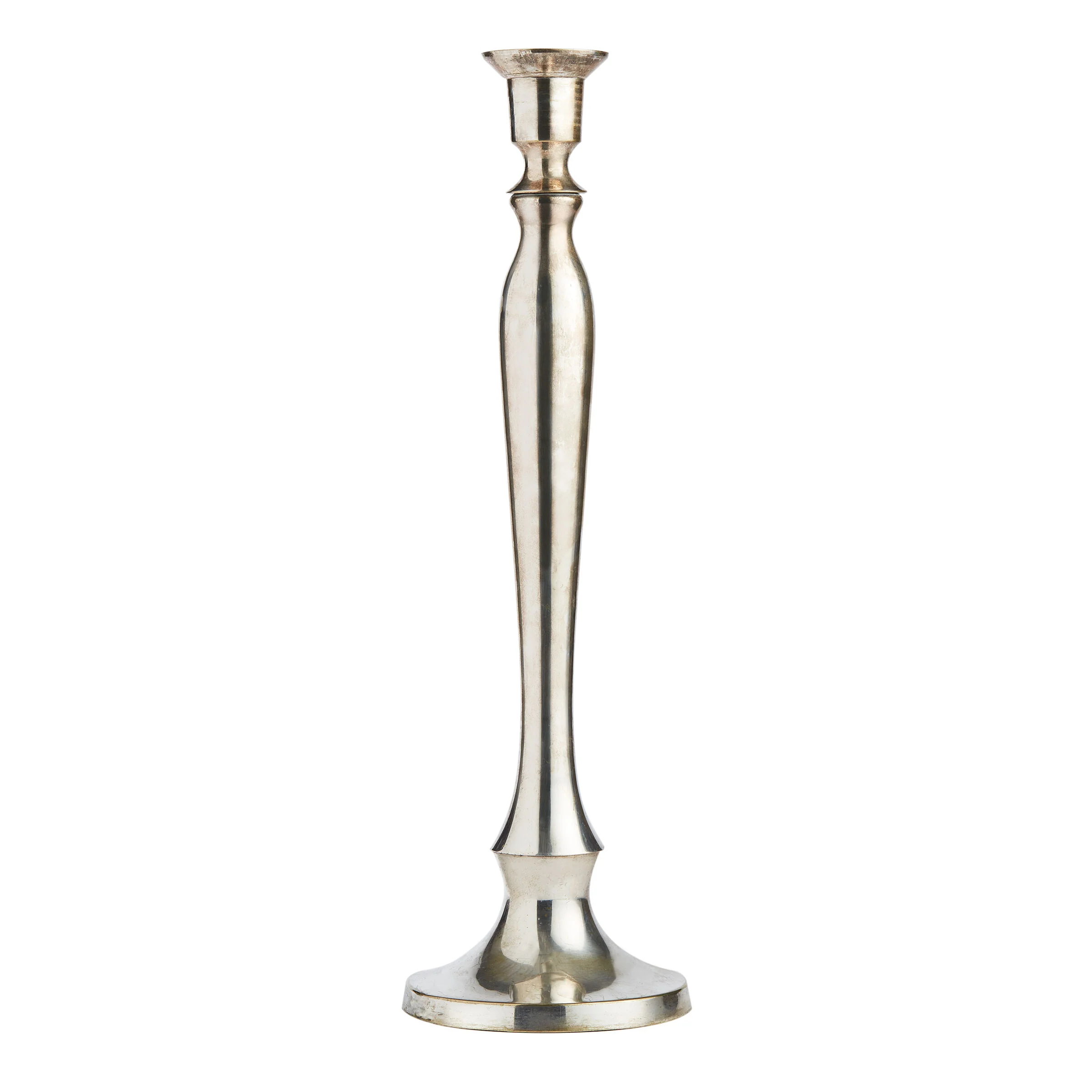Single Silver Candlestick Holder for Hire - 074