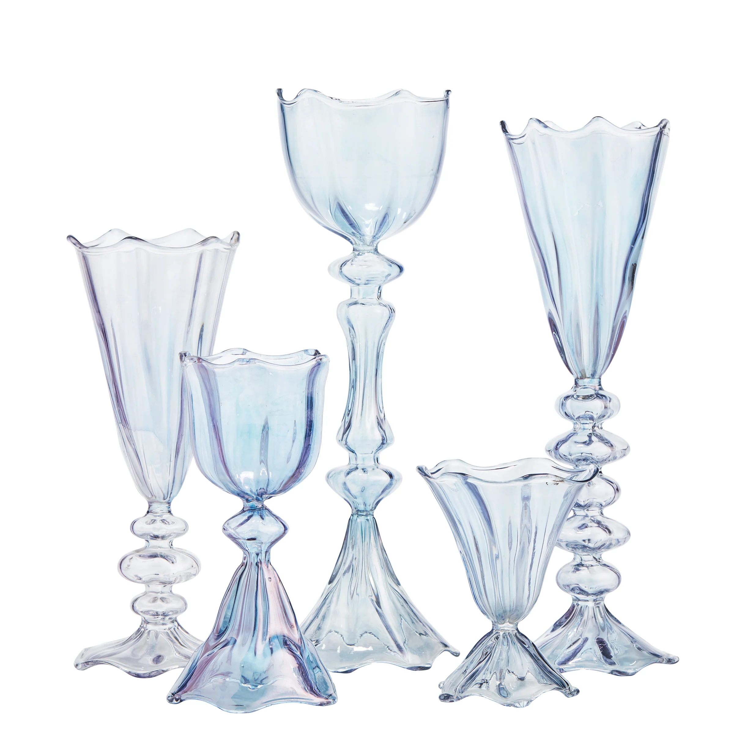 Tall Light Blue Tulip Vases for Hire - 173