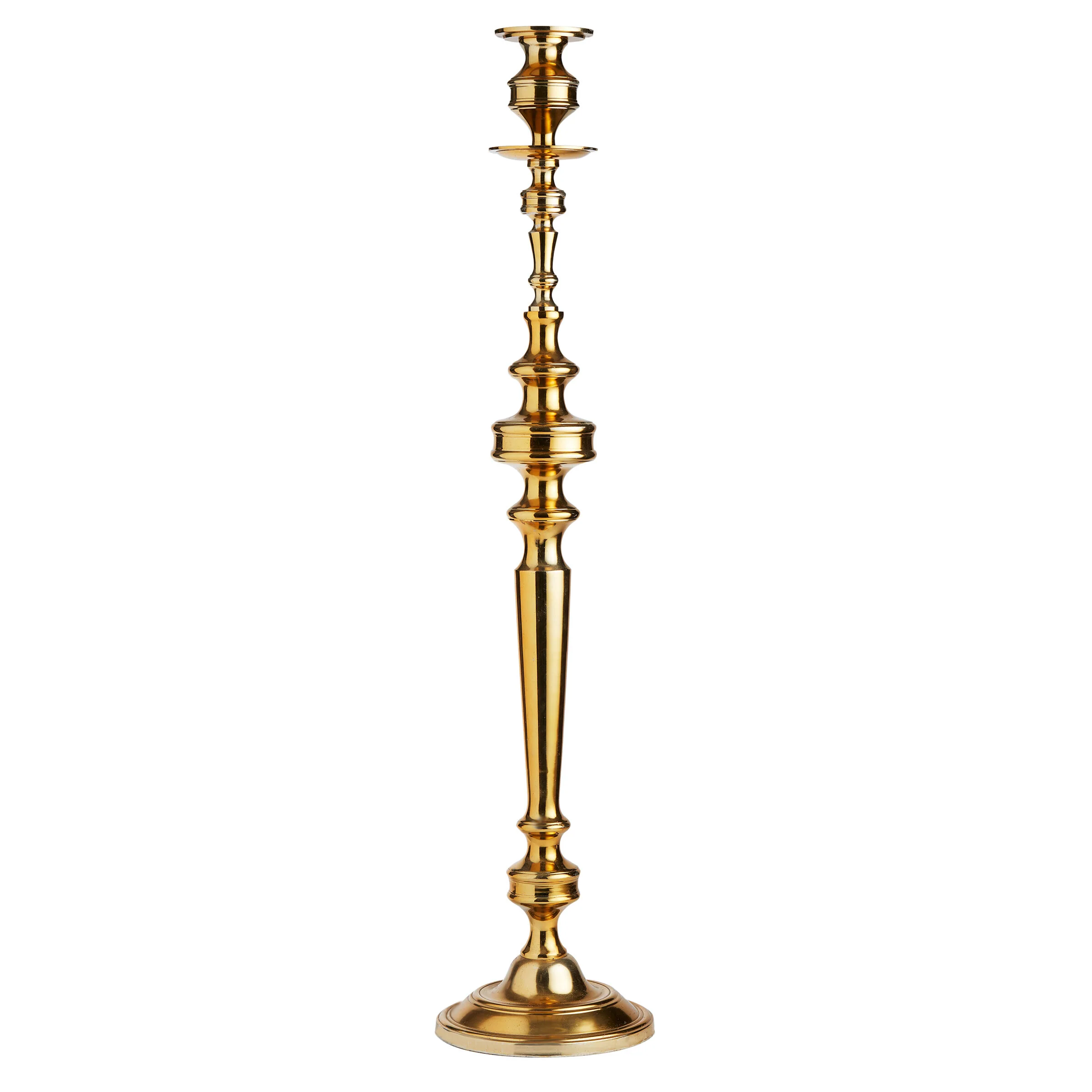 Tall Shiny Gold Candlestick for Hire - 307-2