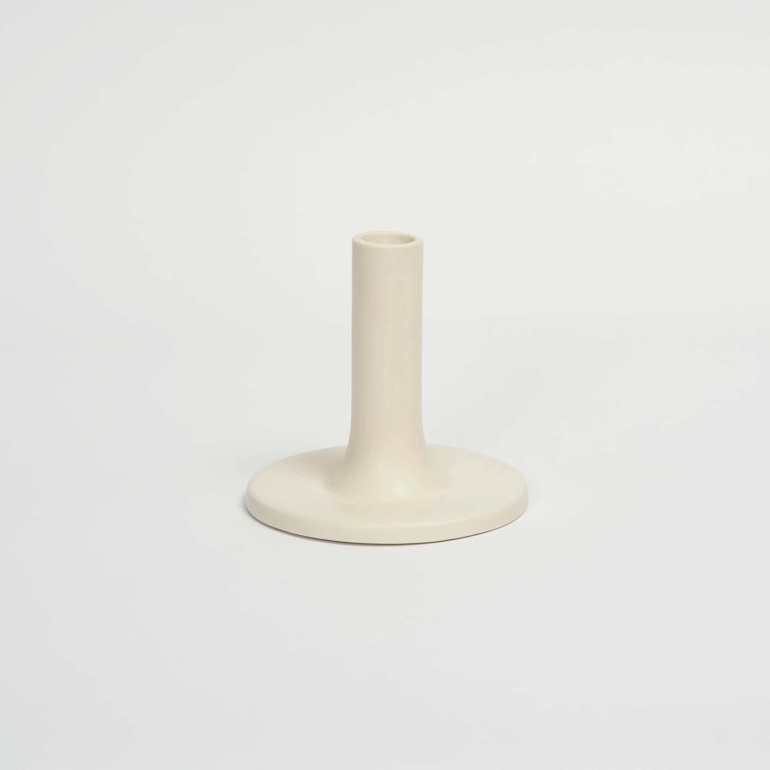 Floral Society White Ceramic Candle Holder