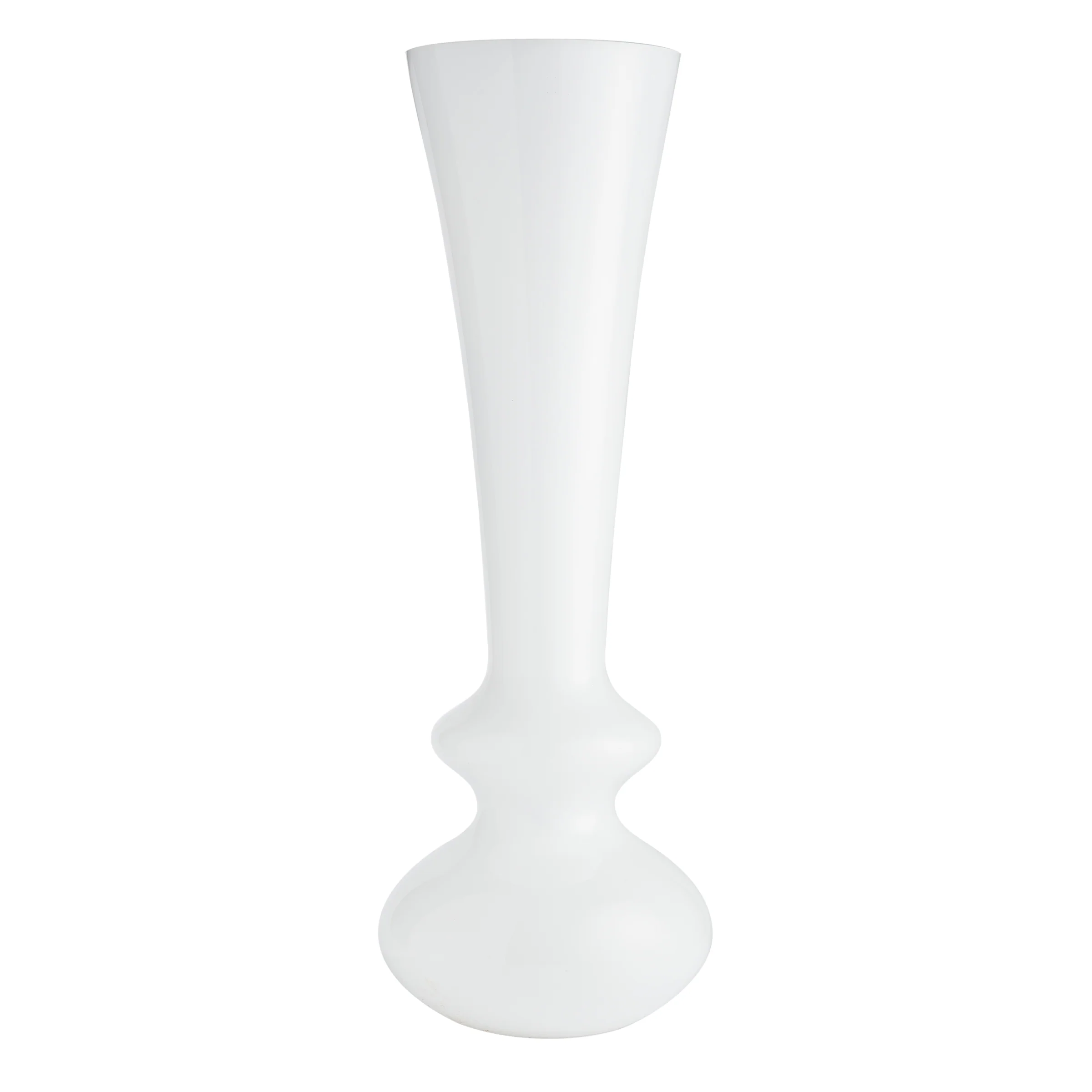 White Glass Bulb Vase for Hire - 303